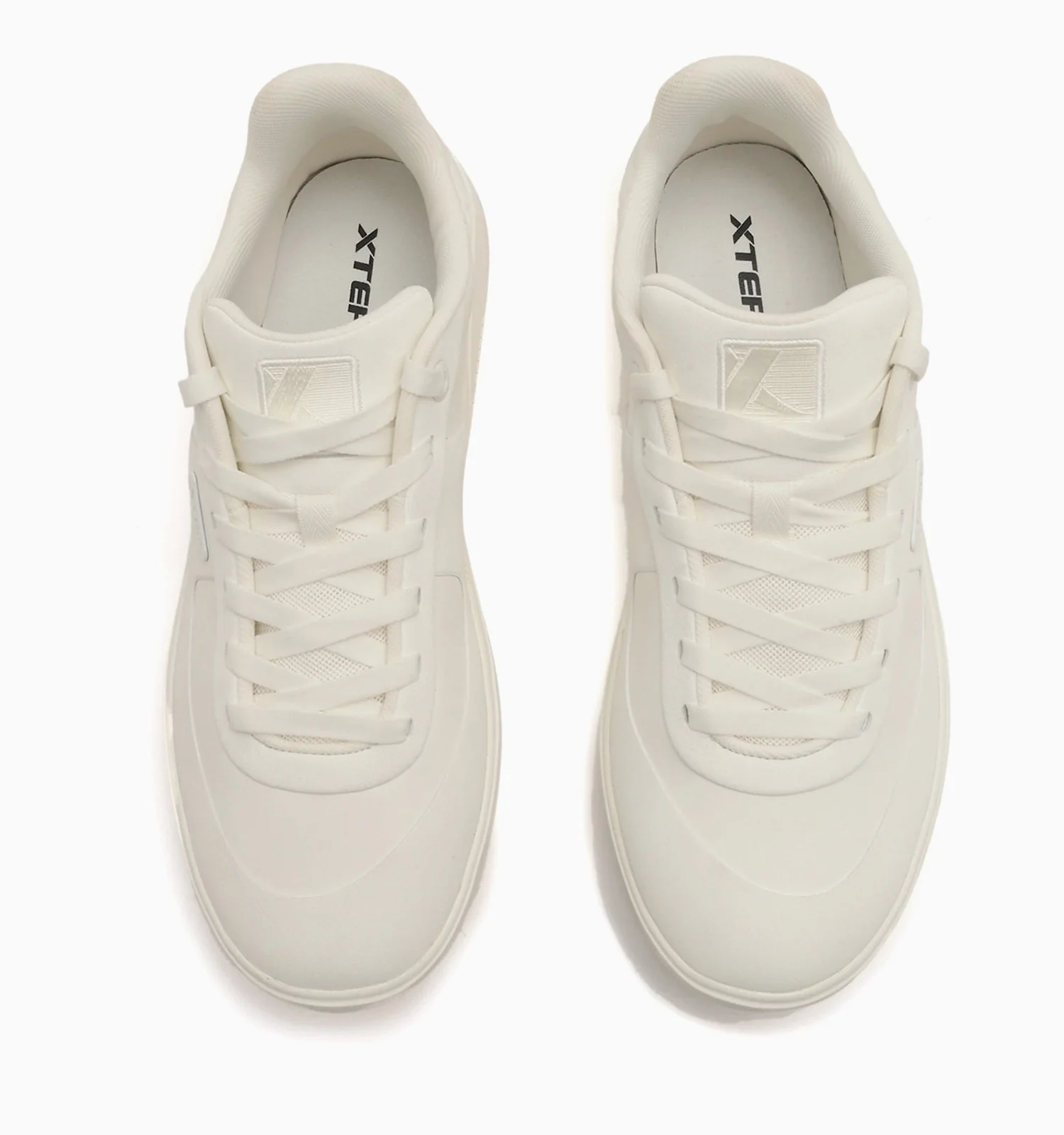 Split Suede Leather Sneakers - Canvas White - Image 3