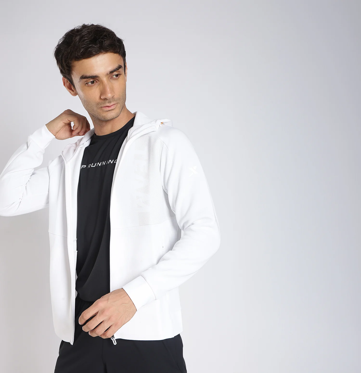 Active Knit Training Hoodie - Pearl White - Image 3