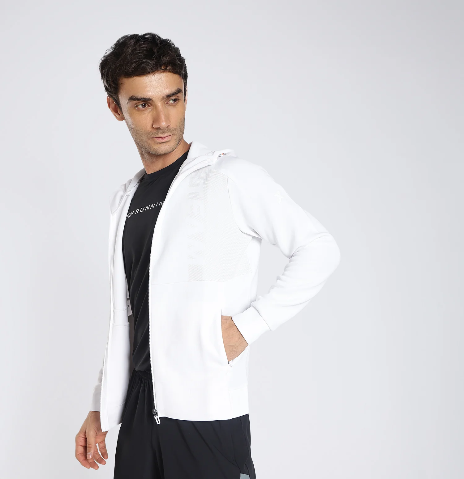 Active Knit Training Hoodie - Pearl White - Image 4