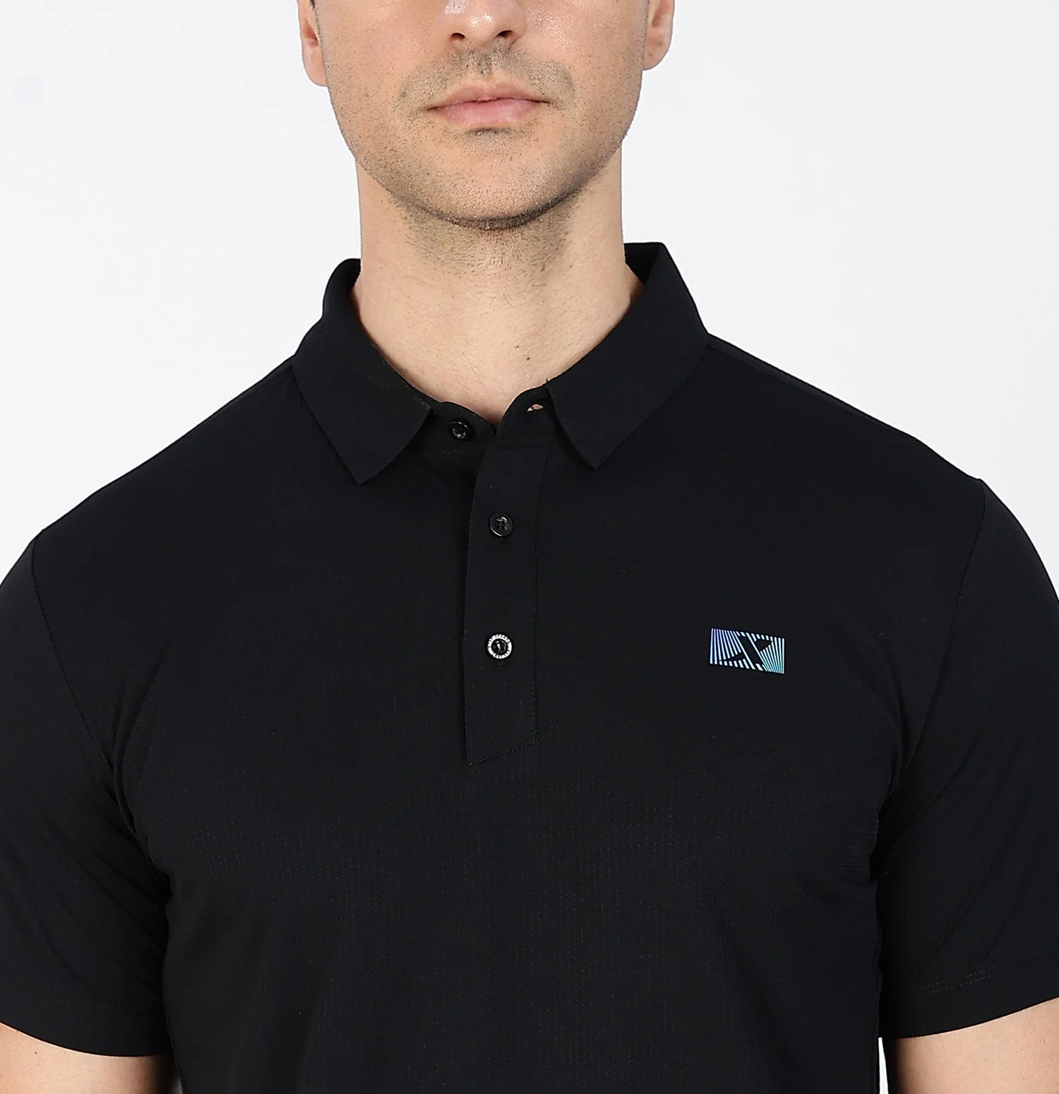 Ice-Cooling Training Polo T-Shirt - Black - Image 4