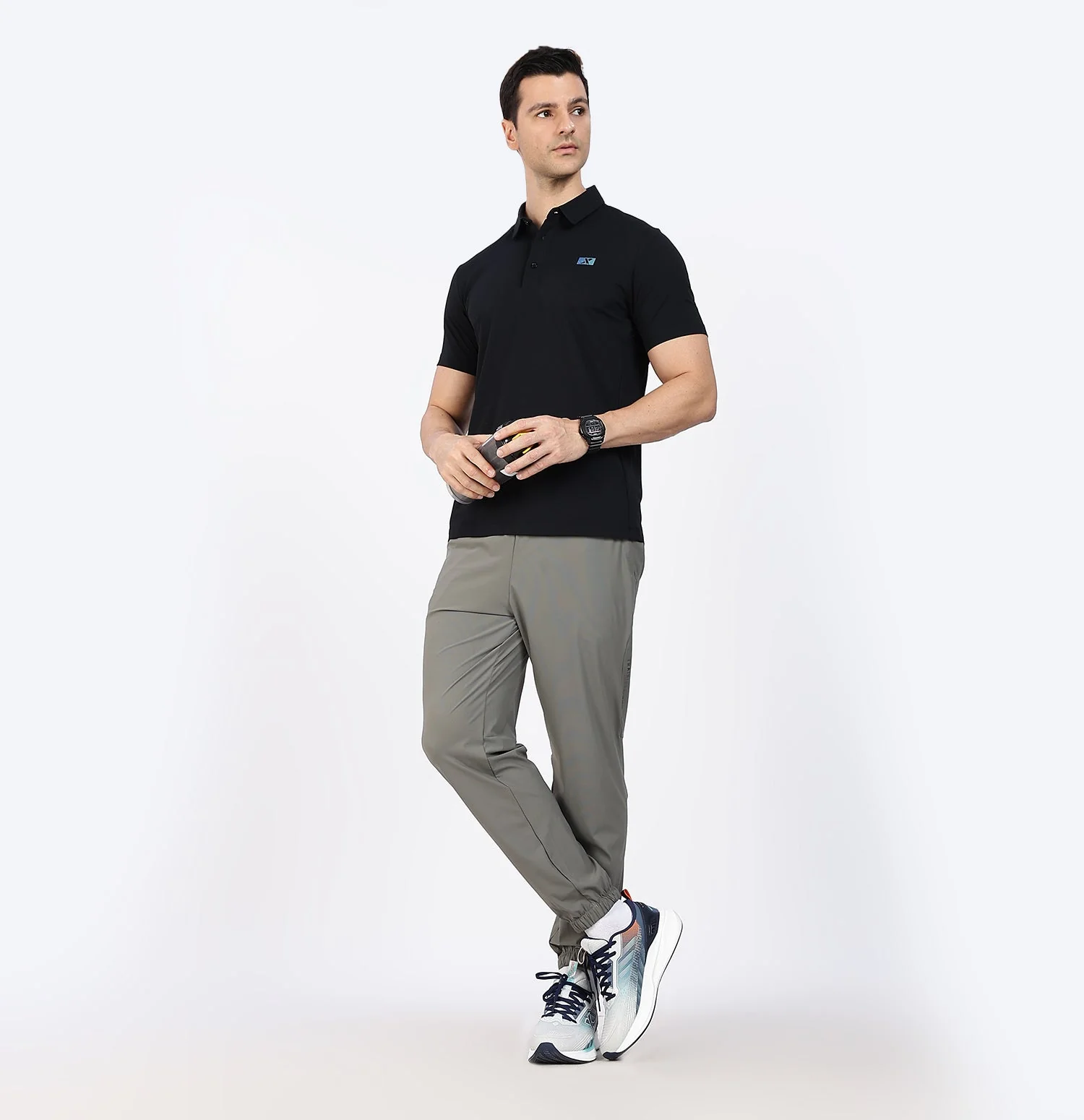 Ice-Cooling Training Polo T-Shirt - Black - Image 6