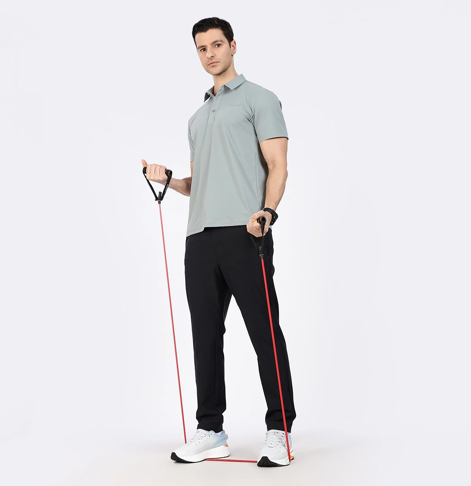 Ice-Cooling Training Polo T-Shirt- Grey - Image 5