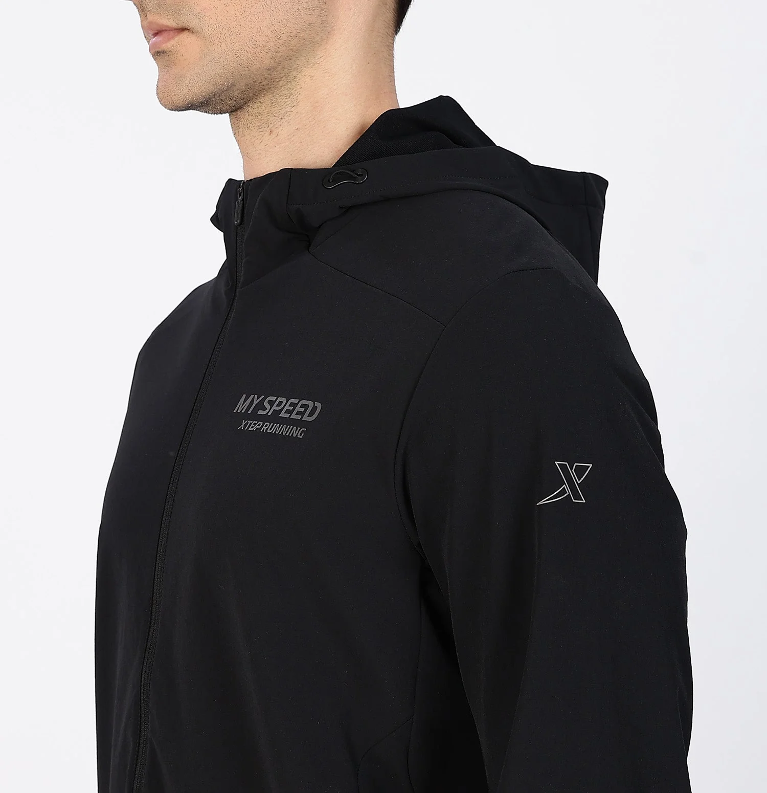 Lightweight Water-Repellent Windbreaker - Black - Image 4