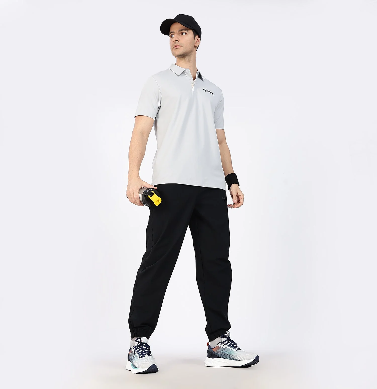 Quick-Dry Loose Fit Training Trackpants - Black - Image 5