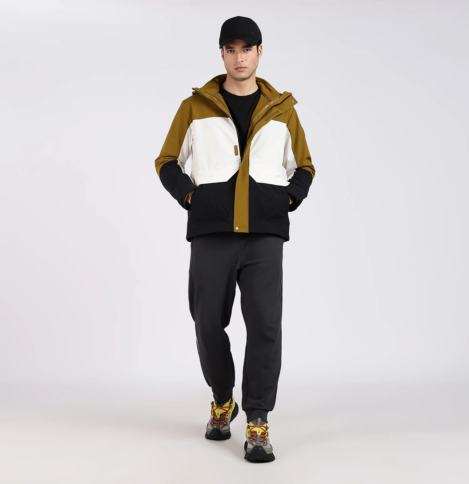 Twinset 3-in-1 Winter Jacket - Brown/White/Black - Image 6