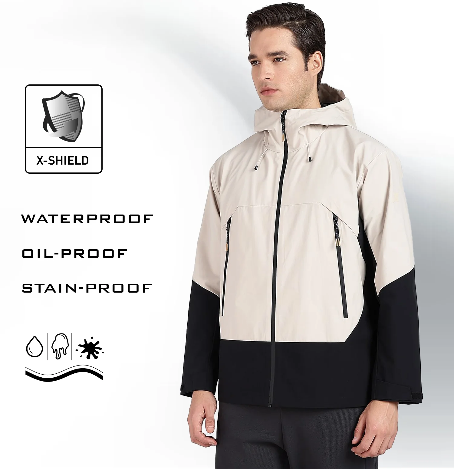 Twinset 3-in-1 Winter Jacket - Apricot/Black - Image 3