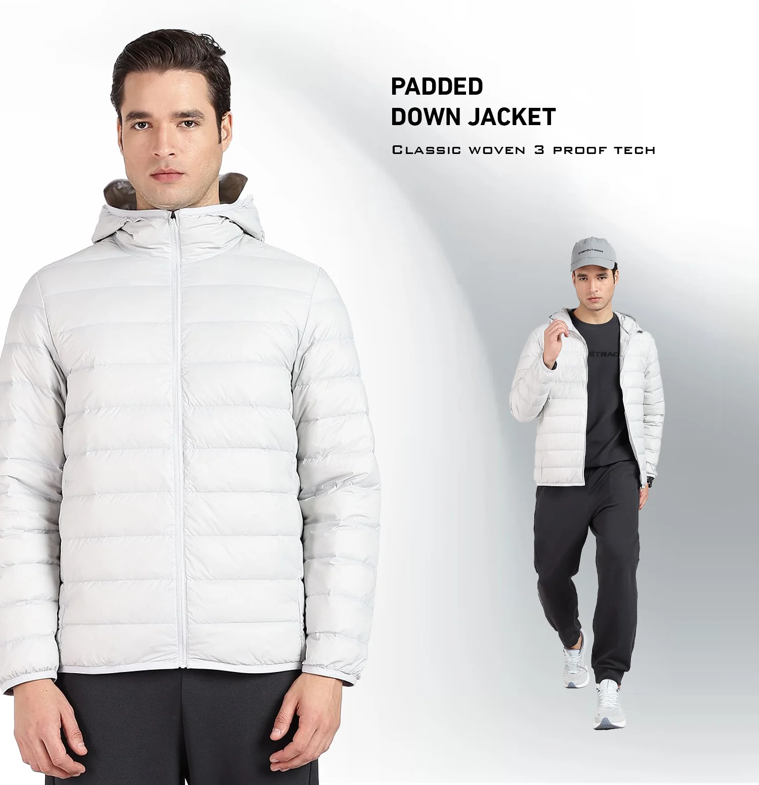 X-Shield Padded Down Jacket - Moss Grey - Image 5