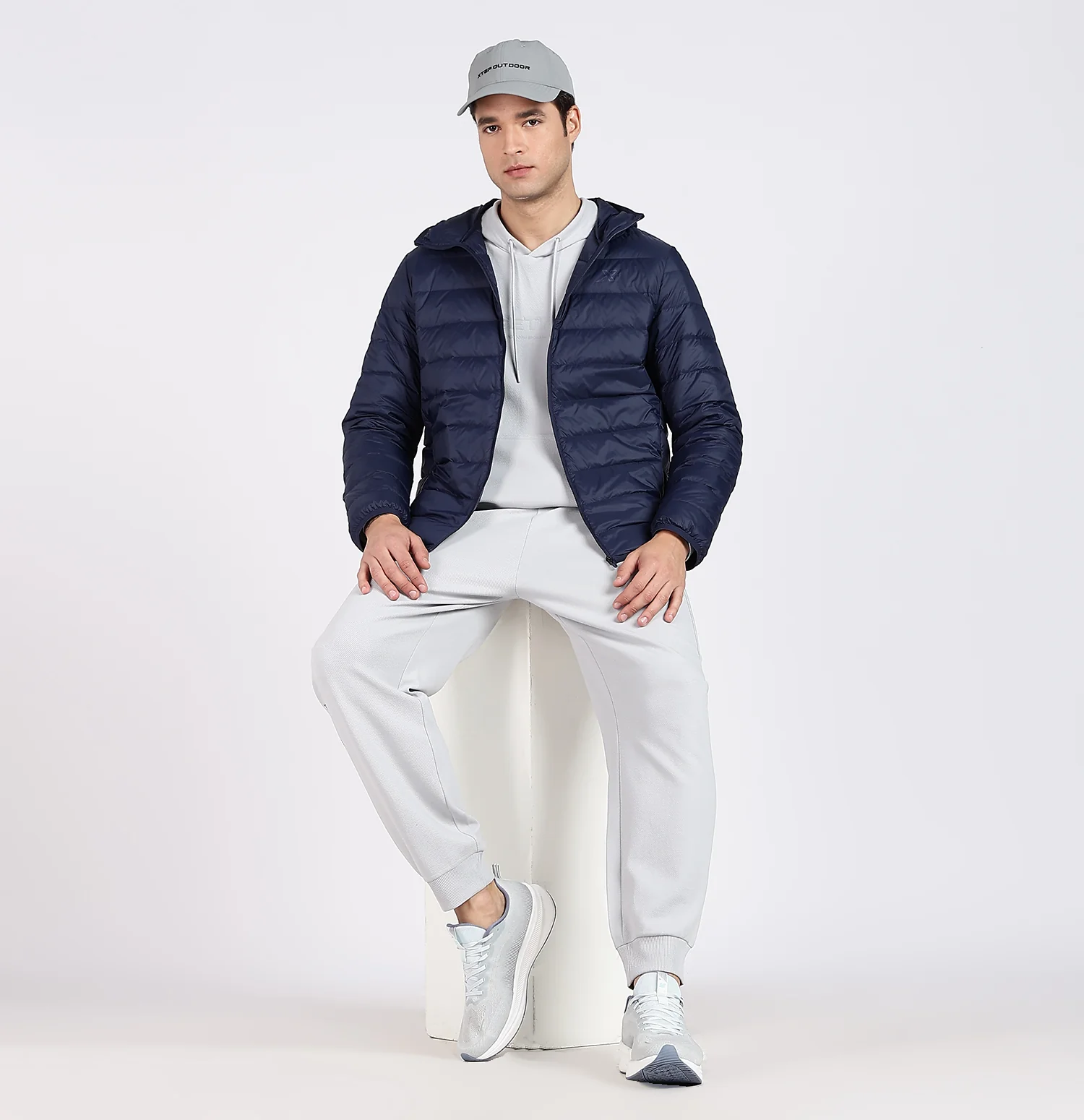 X-Shield Padded Down Jacket - Oxford Blue - Image 7