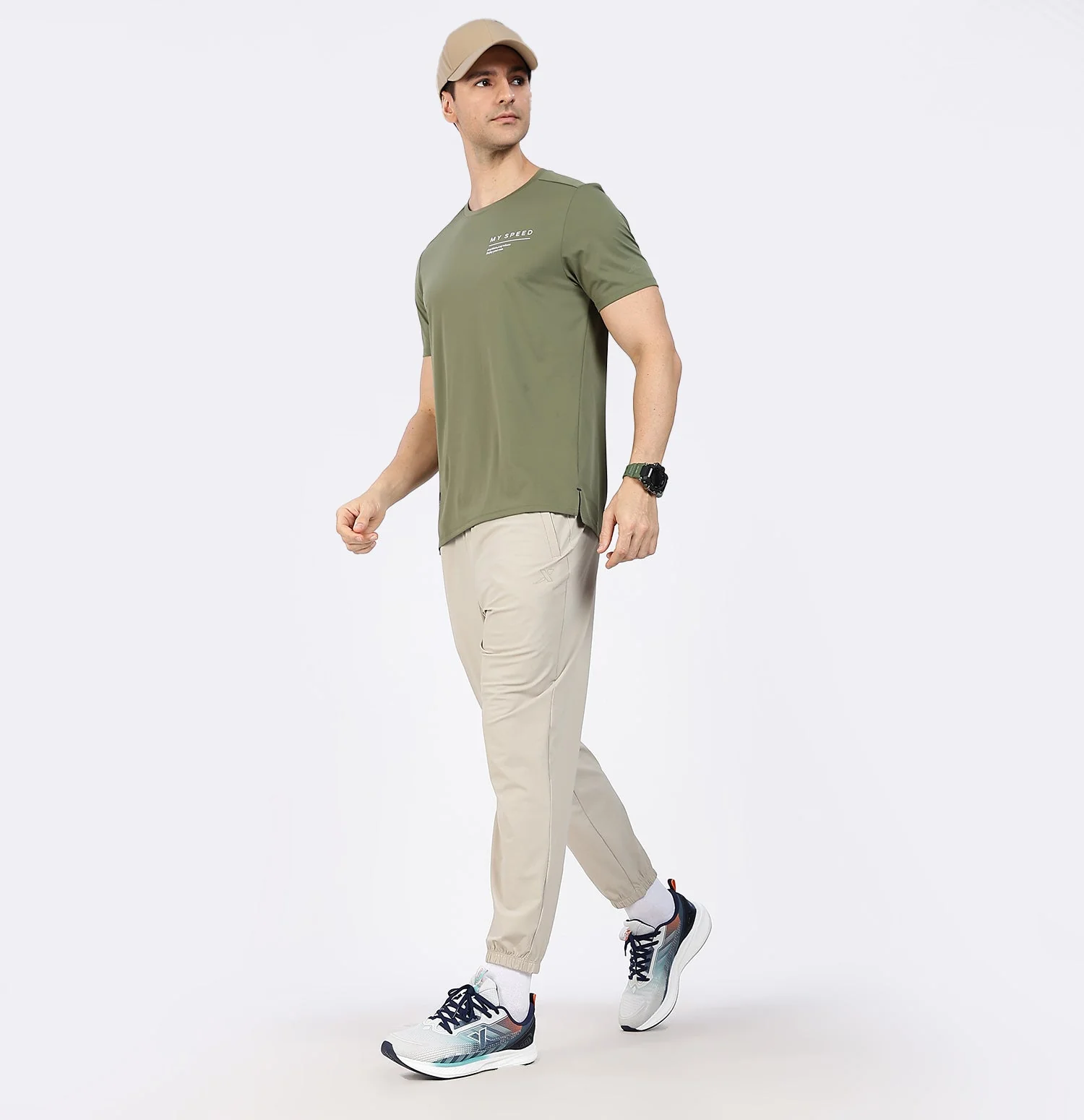 Quick-Dry Comfort Training Trackpants - Gold Sand Grey - Image 6