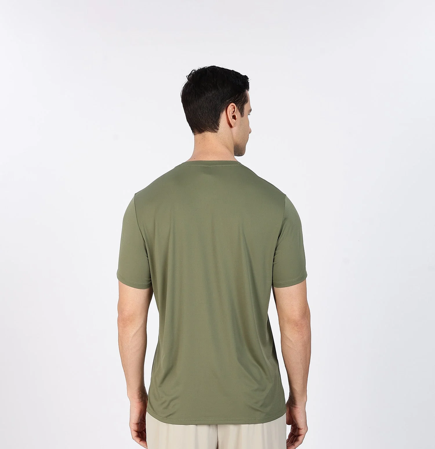 Quick-Dry Moisture-Wicking Running T-Shirt - Bamboo Leaf Green - Image 3