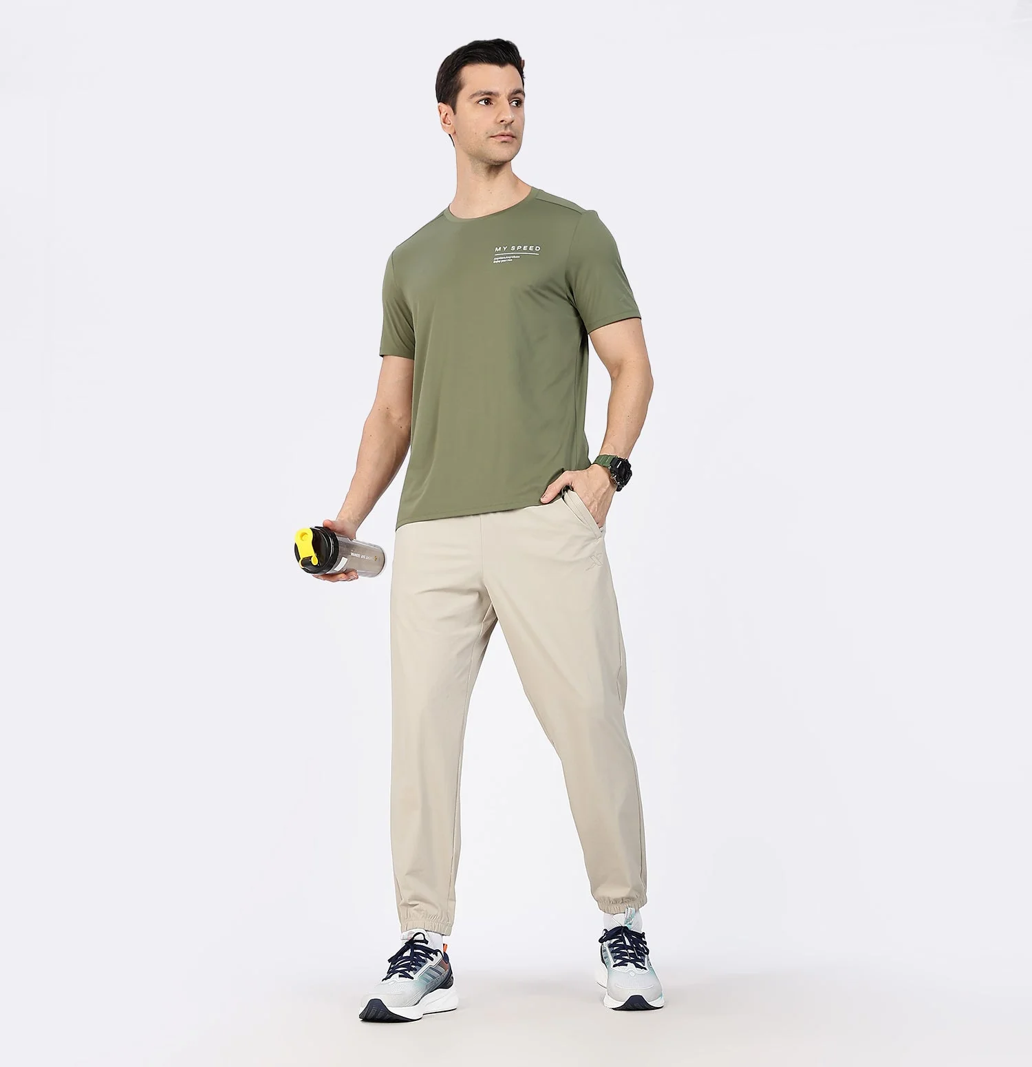 Quick-Dry Moisture-Wicking Running T-Shirt - Bamboo Leaf Green - Image 6