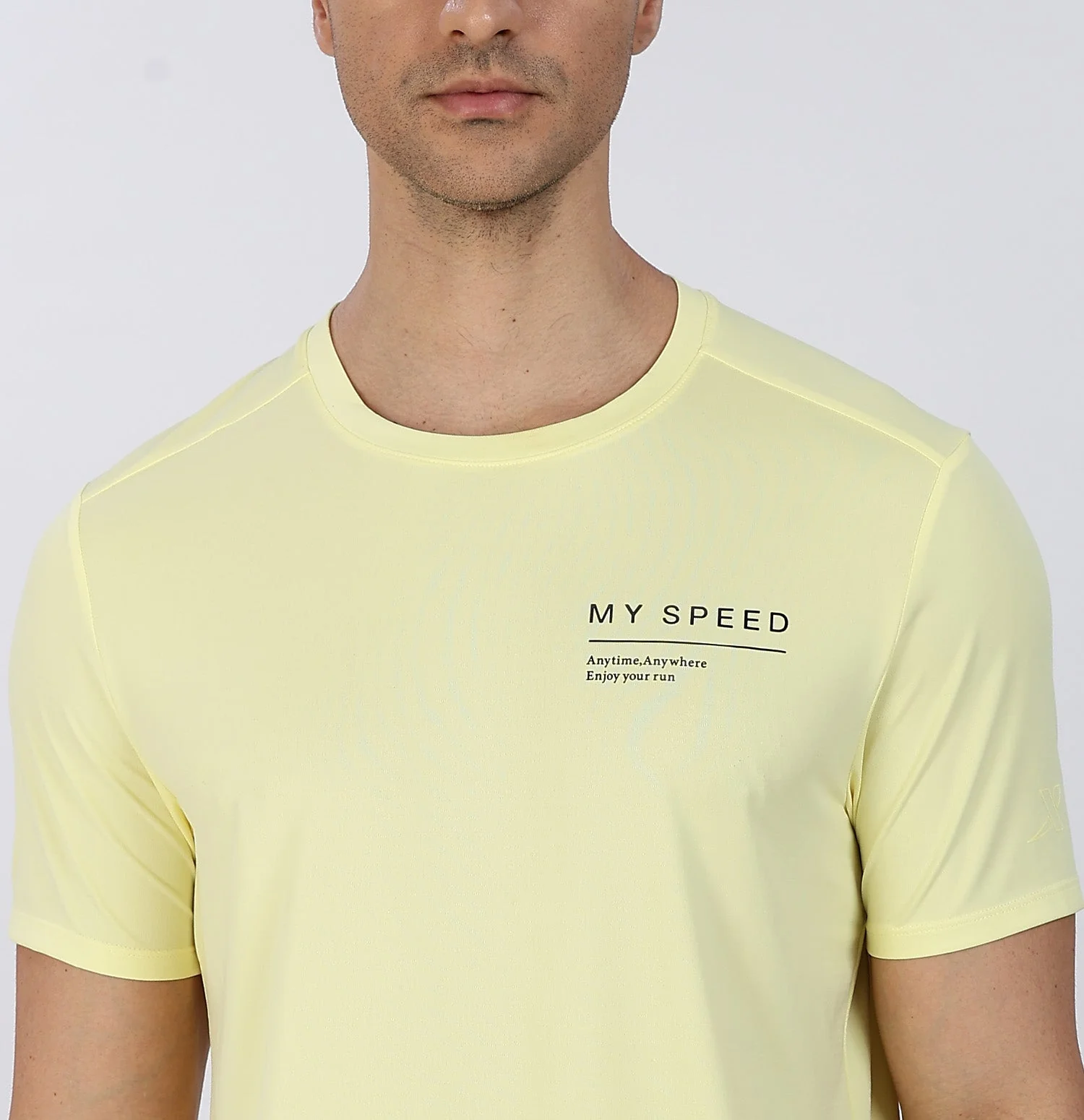 Quick-Dry Moisture-Wicking Running T-Shirt - Yellow - Image 4