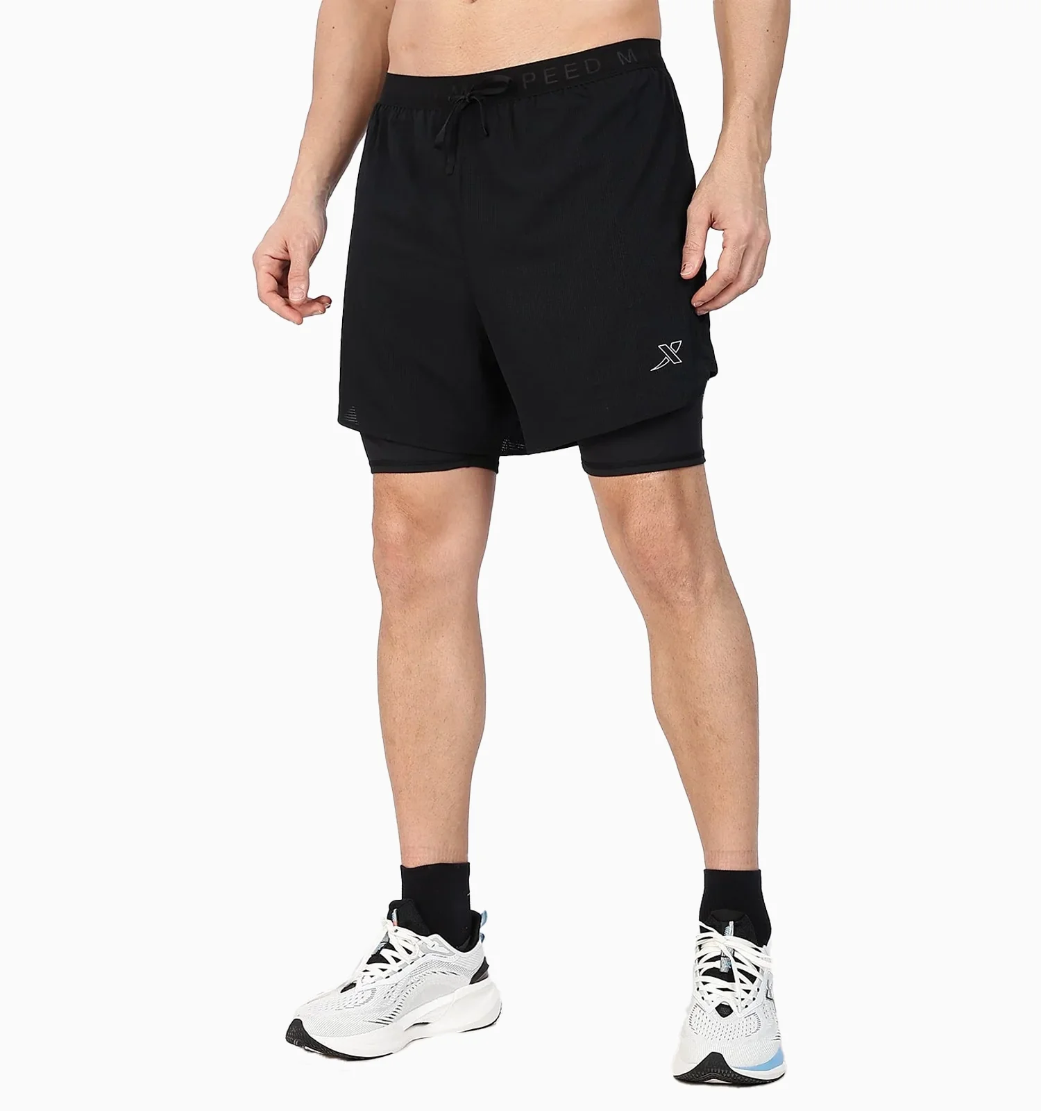 Dual-Layer Quick-Dry Shorts - Black - Image 3