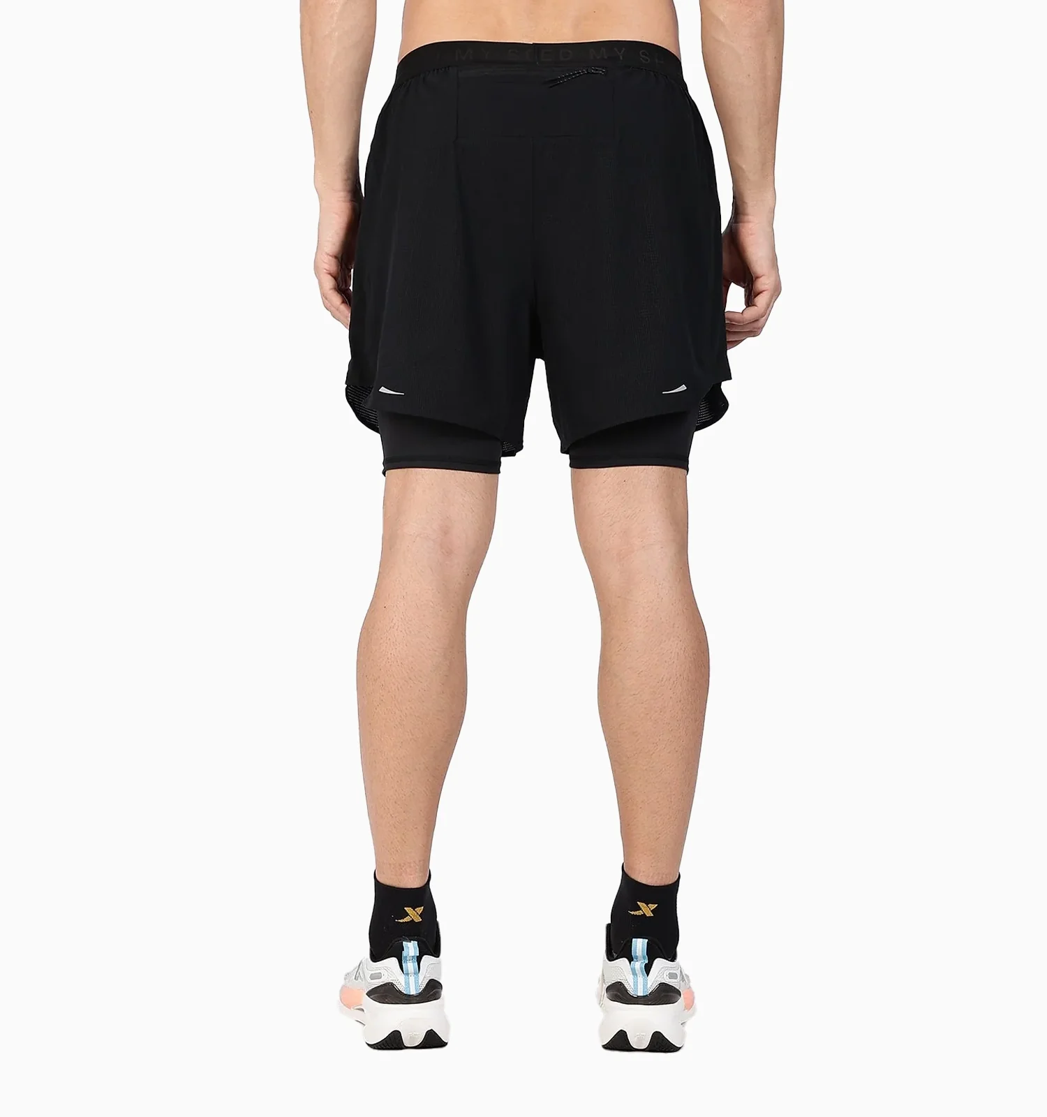 Dual-Layer Quick-Dry Shorts - Black - Image 4