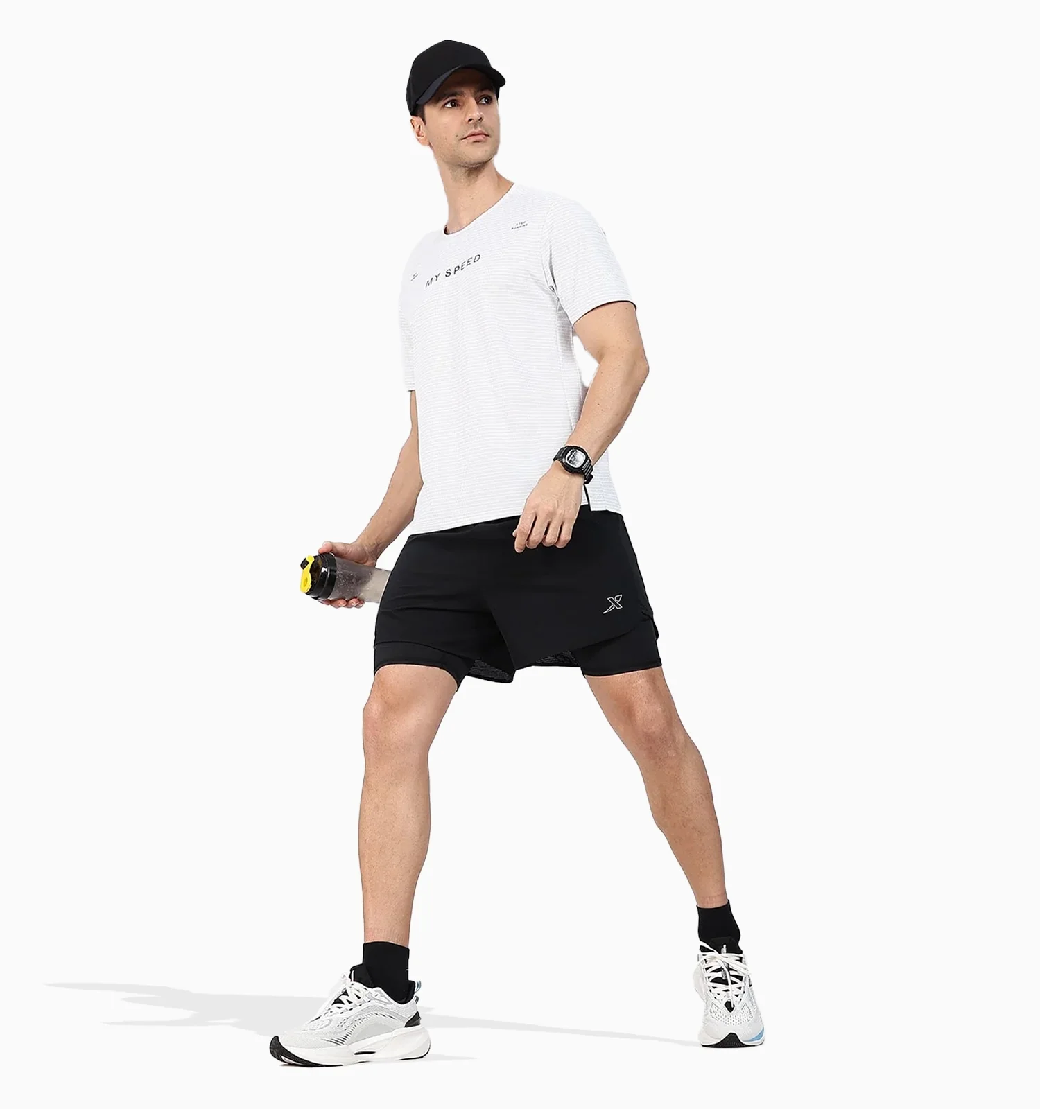 Dual-Layer Quick-Dry Shorts - Black - Image 5