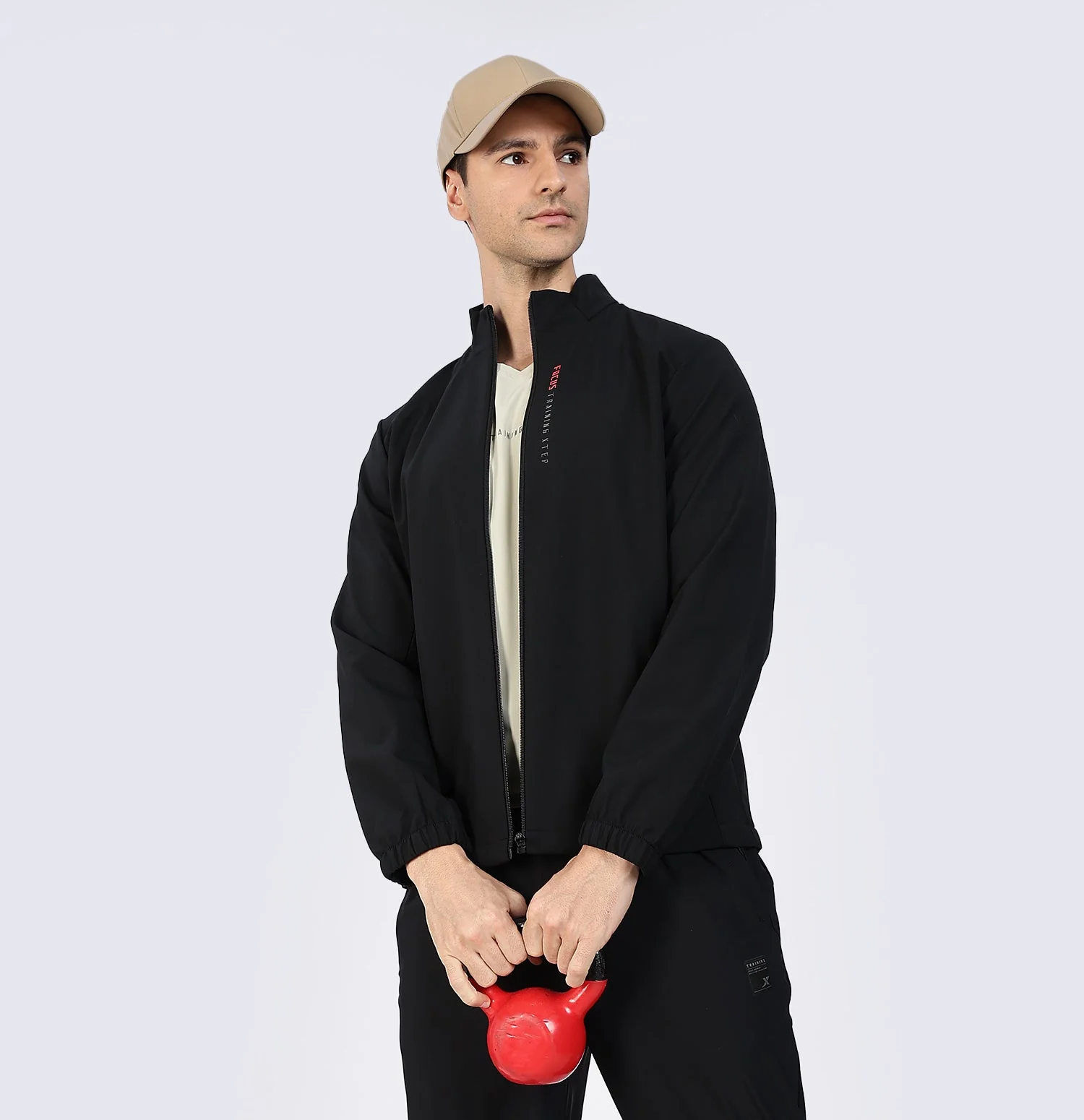 Xtep Men's Training Thermal Windbreaker Black - Image 2