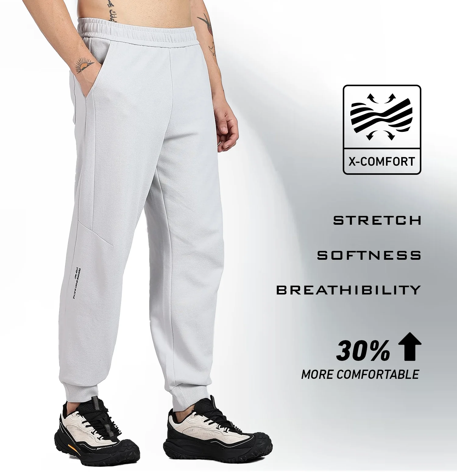 Micro Texture Modern Pants - Grey - Image 3