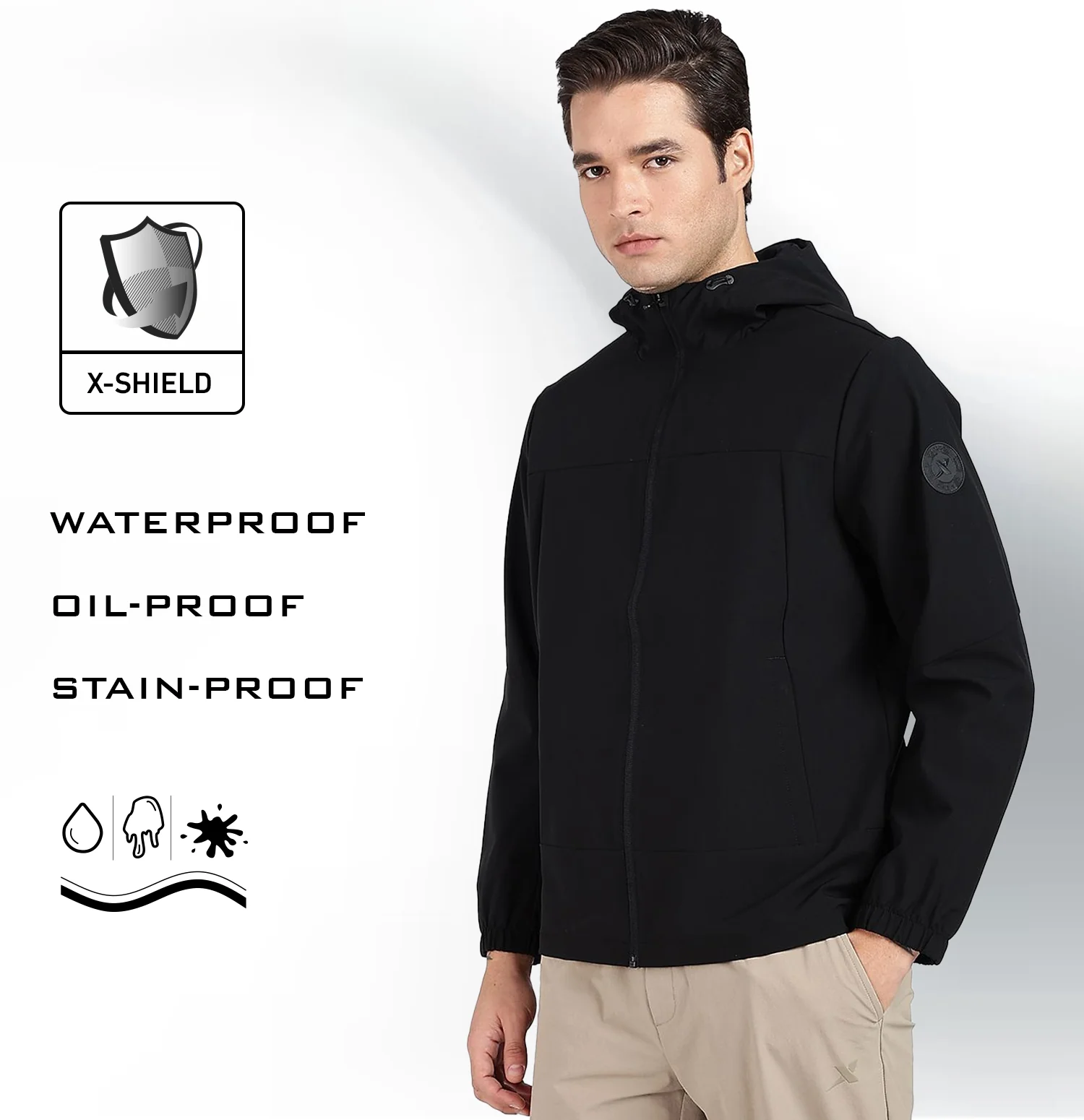 X-Shield Double Layer Windbreaker - Black - Image 3