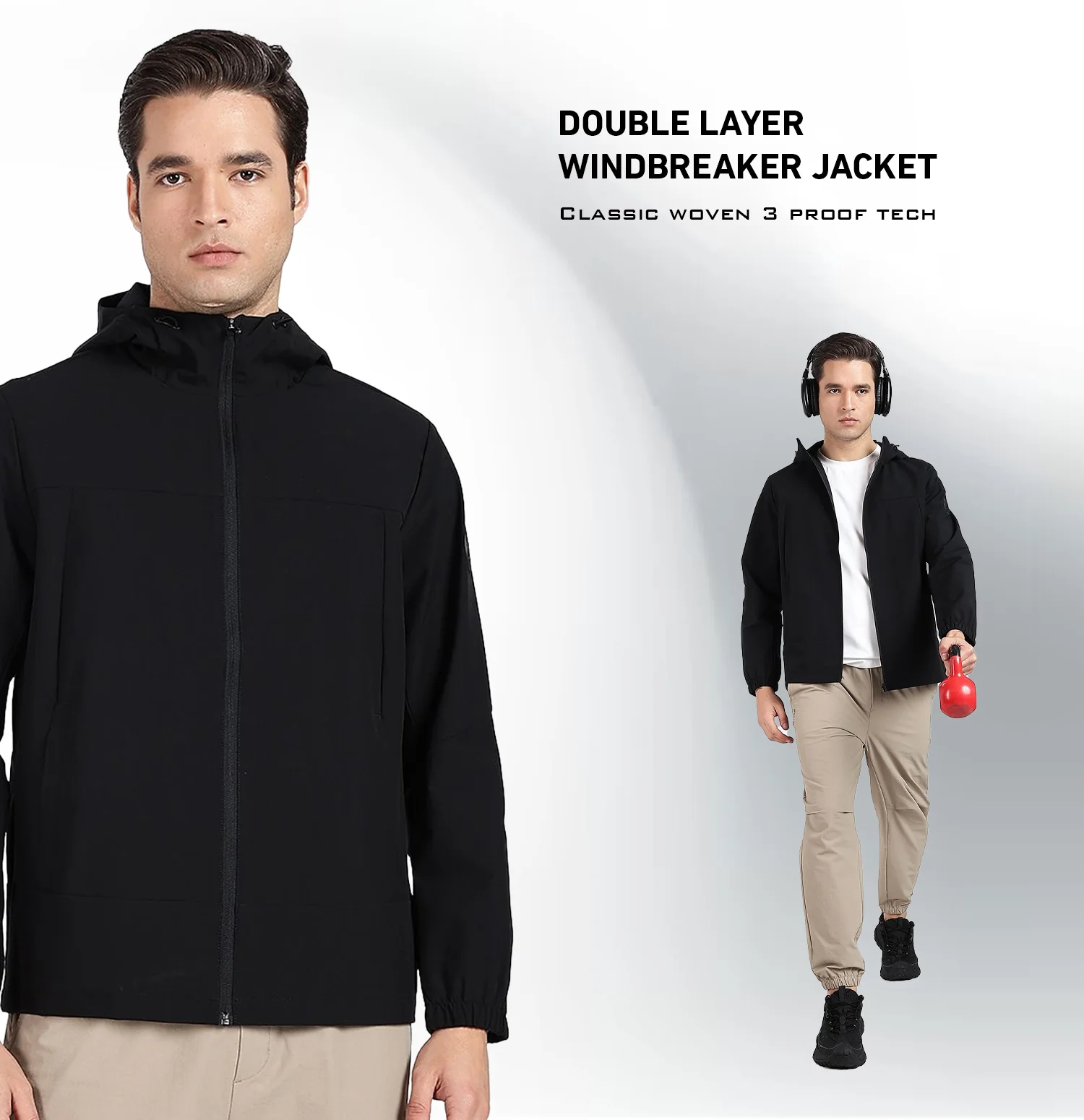 X-Shield Double Layer Windbreaker - Black - Image 5