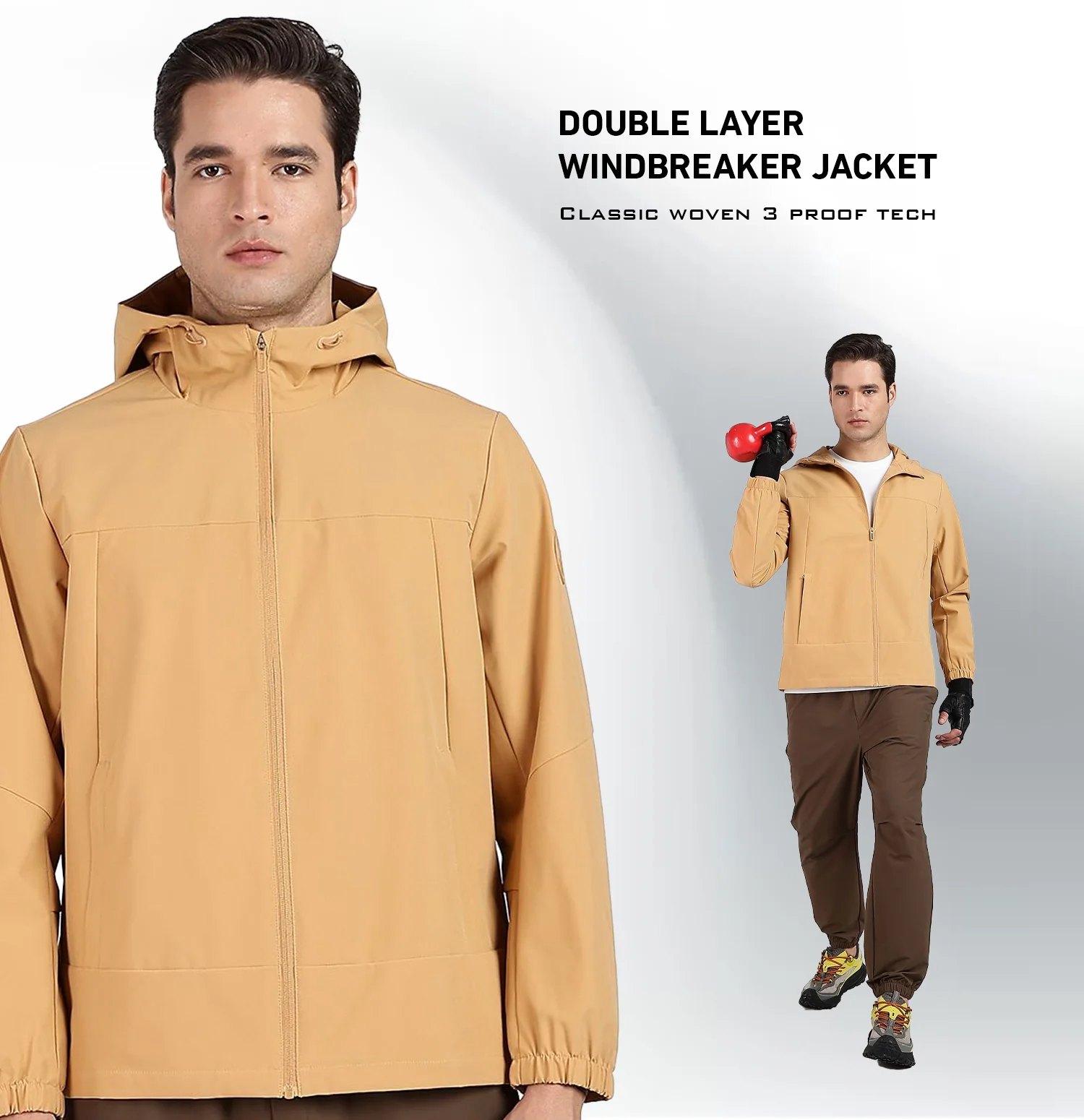 X-Shield Double Layer Windbreaker - Oak Tree Yellow - Image 6