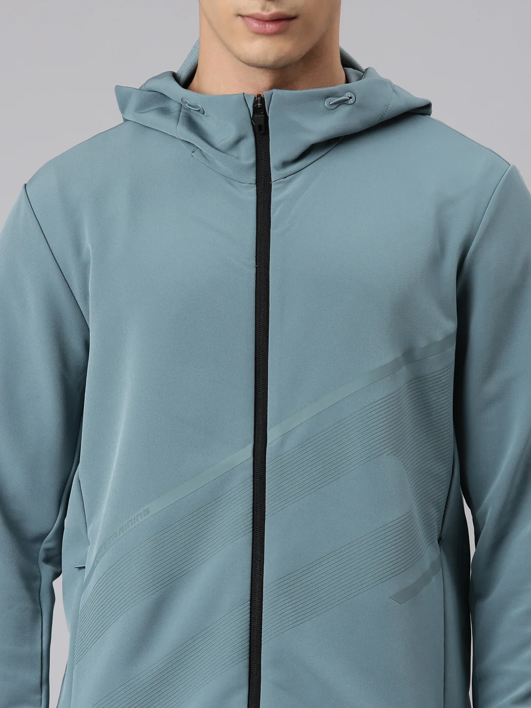 Printed Comfort Windbreaker Jacket - Black - Image 15