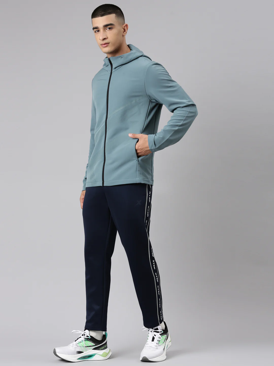 Printed Comfort Windbreaker Jacket - Black - Image 16