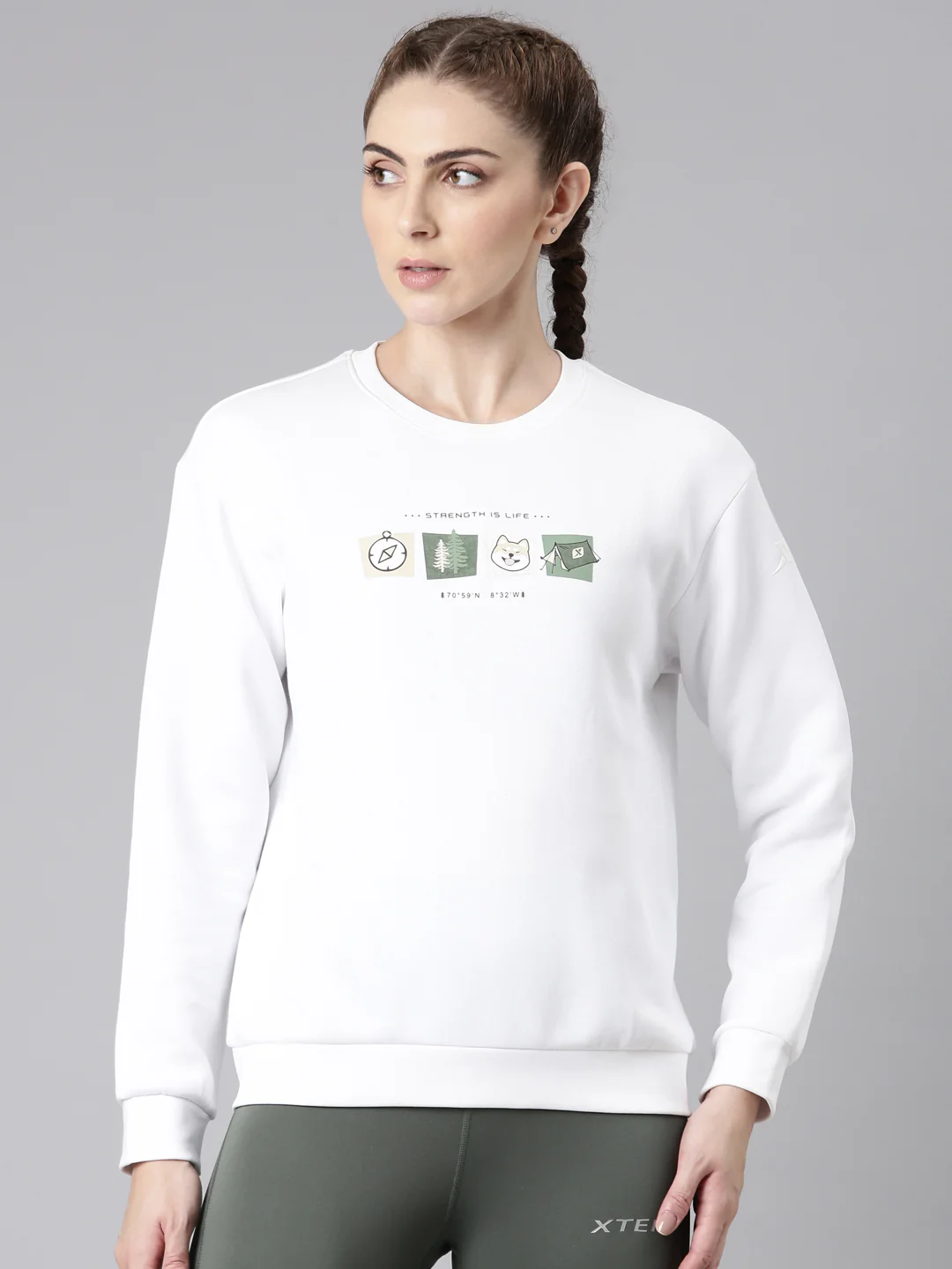Dry Fit Confort Sweatshirt - White/Pink/Green