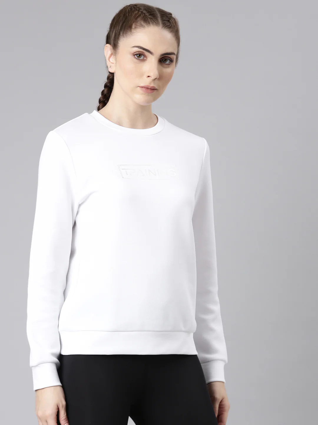 Dry Fit Confort Sweatshirt - White/Pink/Green - Image 11