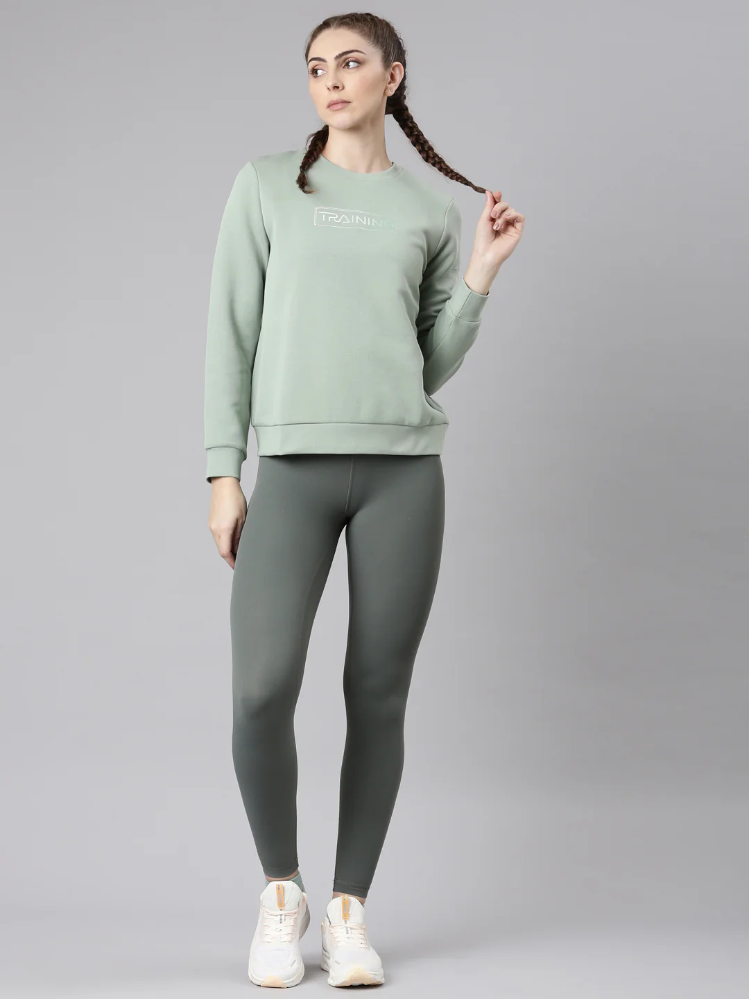 Dry Fit Confort Sweatshirt - White/Pink/Green - Image 24