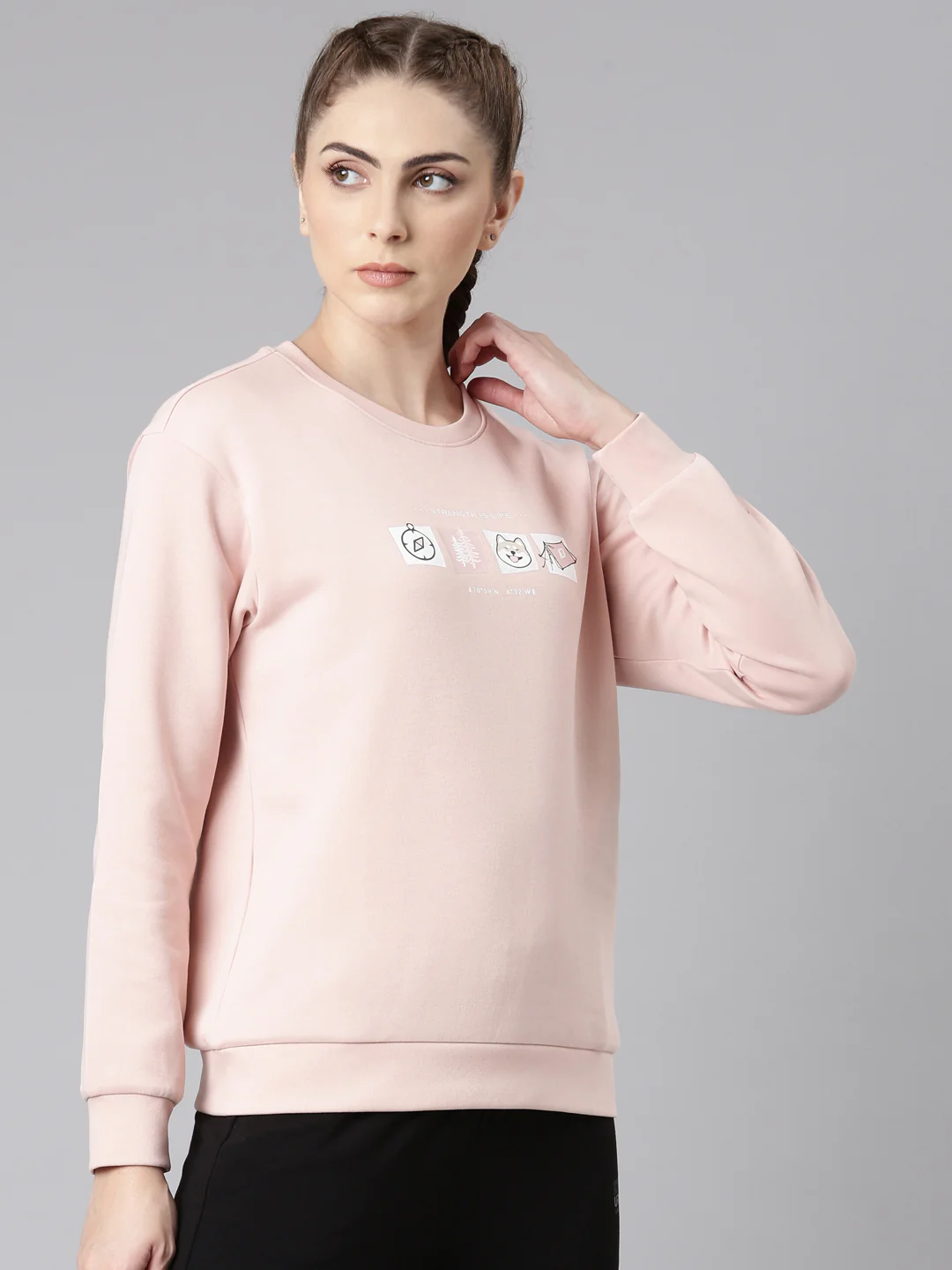 Dry Fit Confort Sweatshirt - White/Pink/Green - Image 39