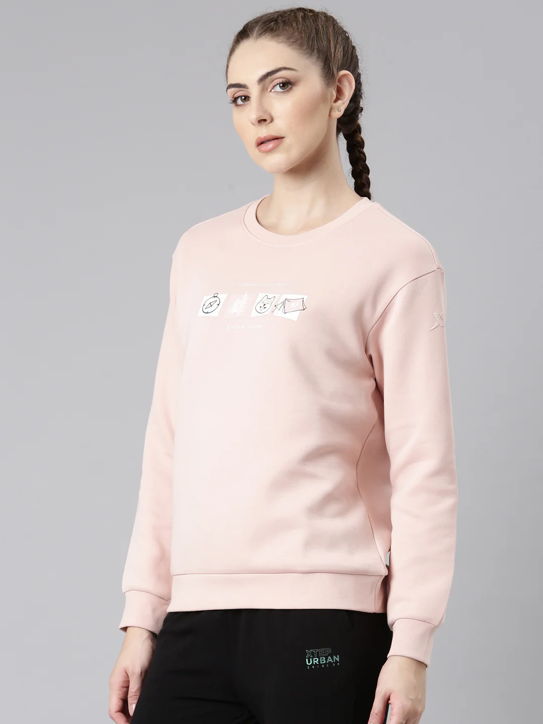 Dry Fit Confort Sweatshirt - White/Pink/Green - Image 40