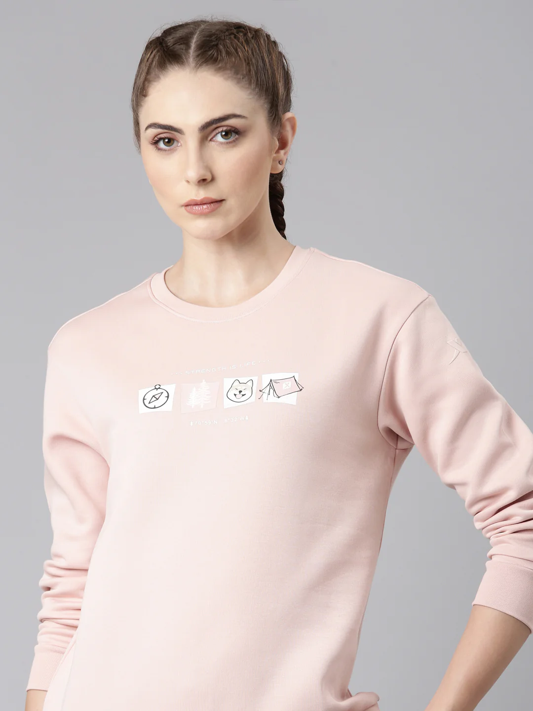 Dry Fit Confort Sweatshirt - White/Pink/Green - Image 43