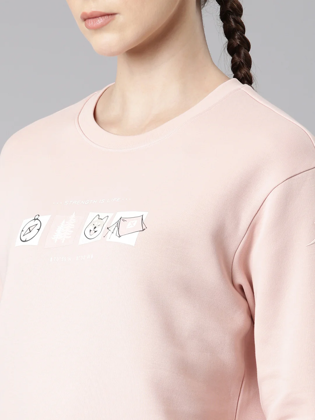 Dry Fit Confort Sweatshirt - White/Pink/Green - Image 44