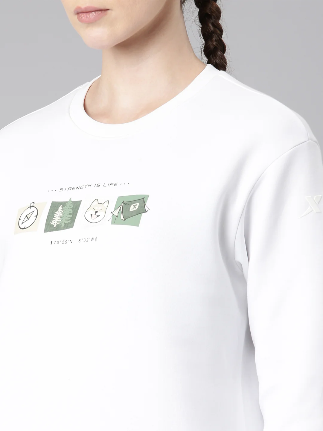 Dry Fit Confort Sweatshirt - White/Pink/Green - Image 5