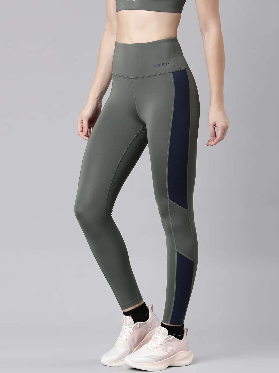 Athletic Training Tights - Green/Pink/Black - Image 13