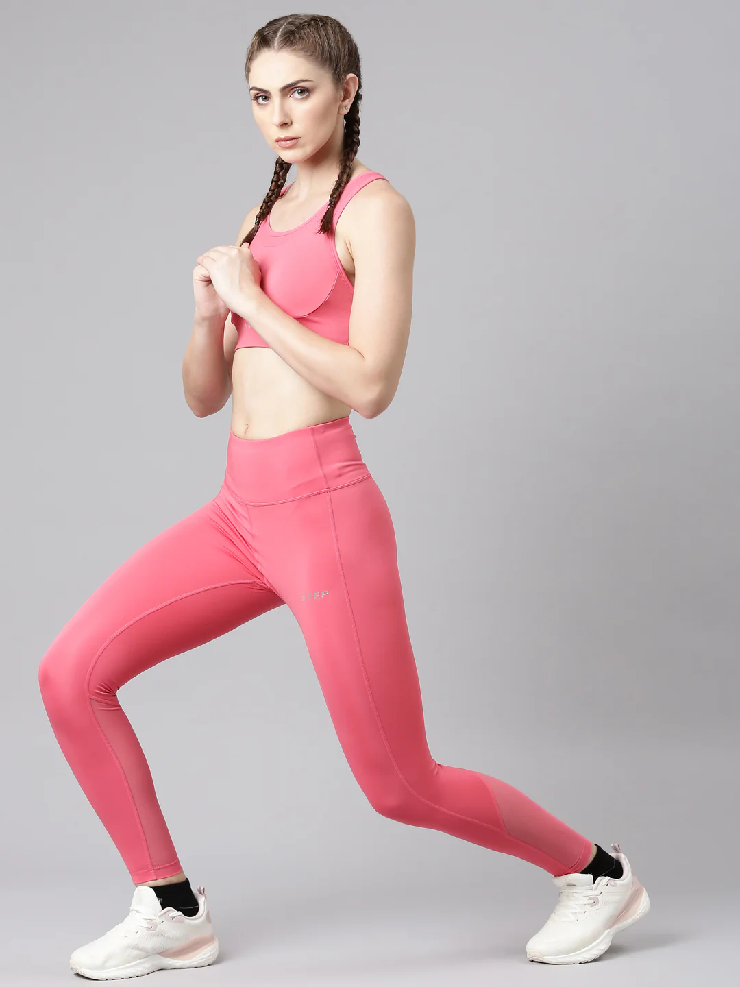 Athletic Training Tights - Green/Pink/Black - Image 24