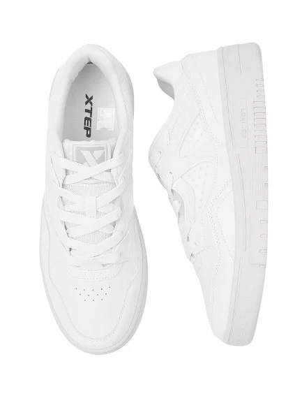 Classic Skateboarding Sneakers - White/Grey - Image 4