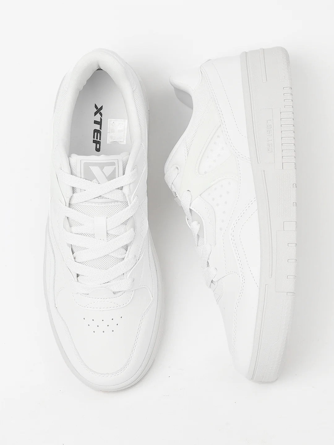 Classic Skateboarding Sneakers - White/Grey - Image 5