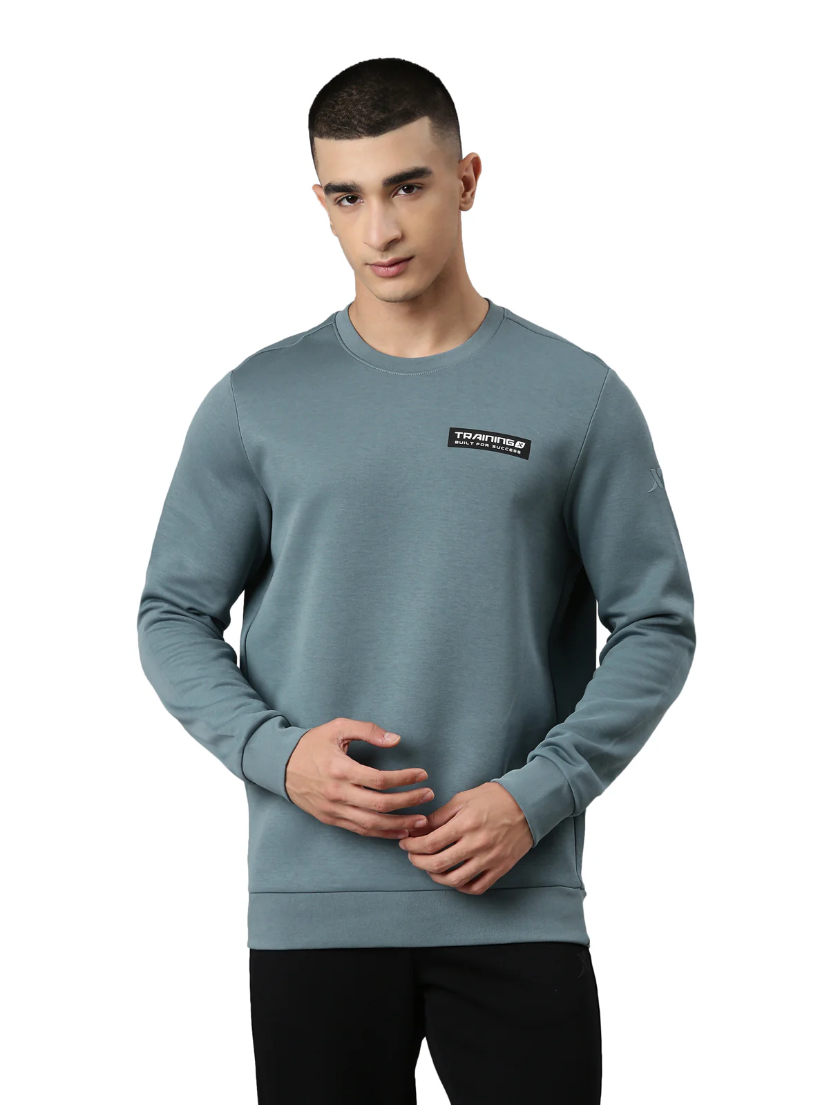 Seamless Dry-Fit Training Sweatshirt - White/Black - Image 18