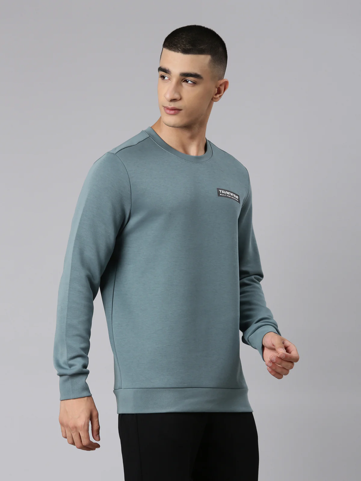 Seamless Dry-Fit Training Sweatshirt - White/Black - Image 19