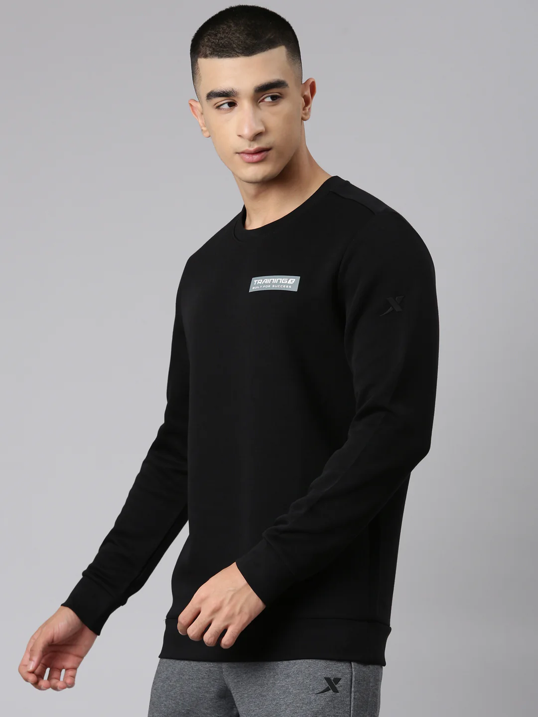 Seamless Dry-Fit Training Sweatshirt - White/Black - Image 3