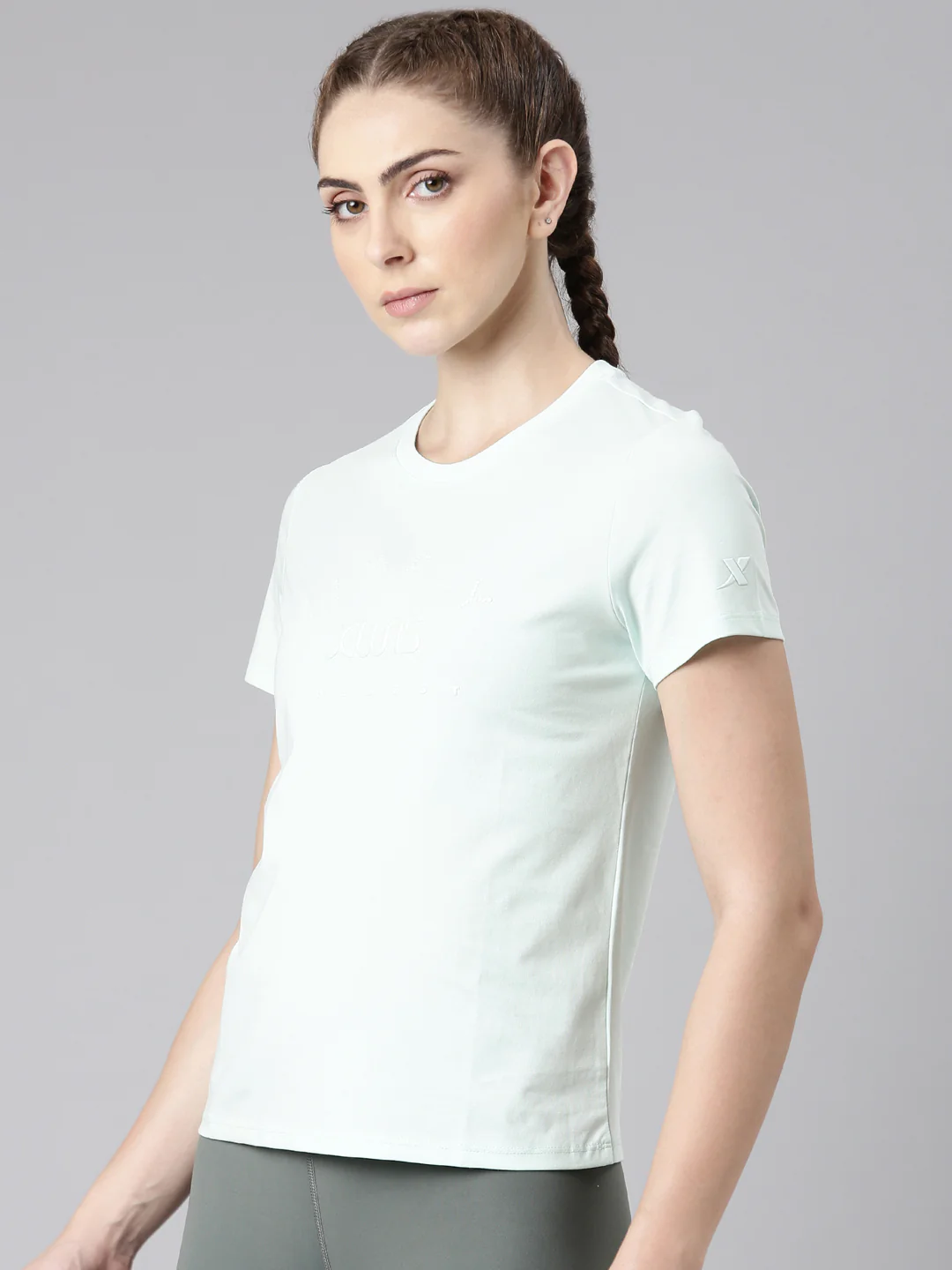 X-Dry Training Short-Sleeve T-Shirt - Green/Pink - Image 3