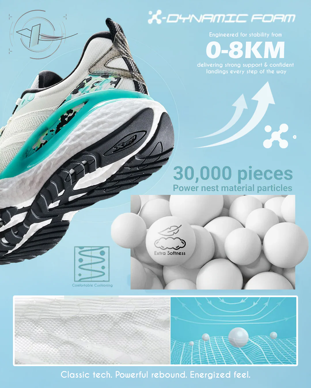 Dynamic Foam Running Shoes - Black - Image 12