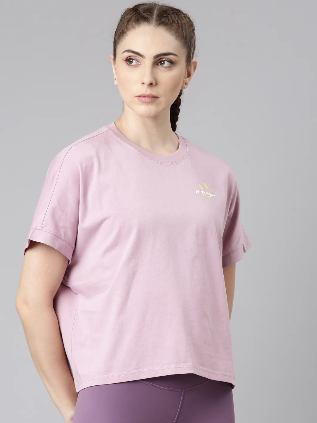 Relaxed Fit Short-Sleeve T-Shirt - Purple Pink - Image 3