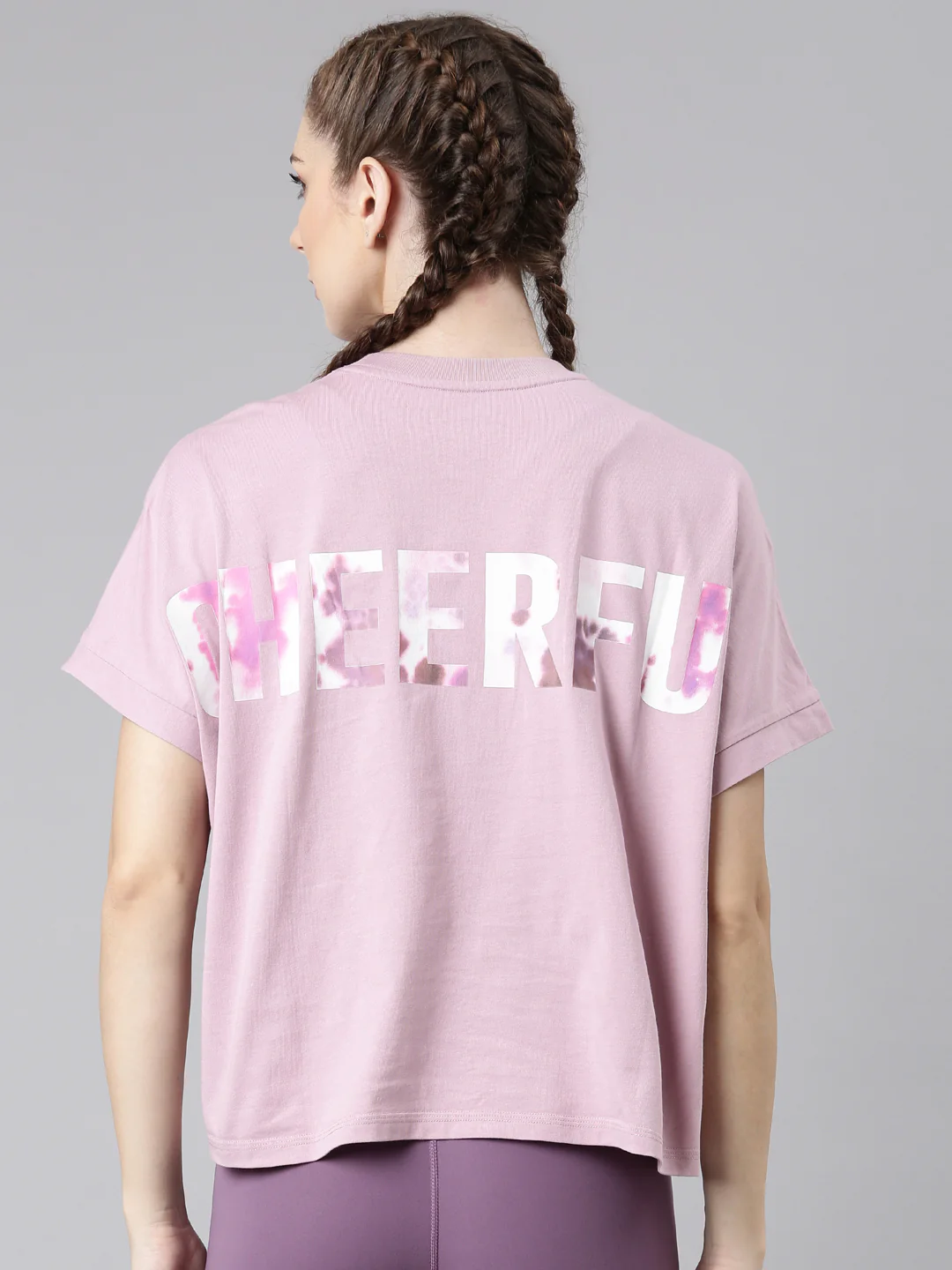 Relaxed Fit Short-Sleeve T-Shirt - Purple Pink - Image 4