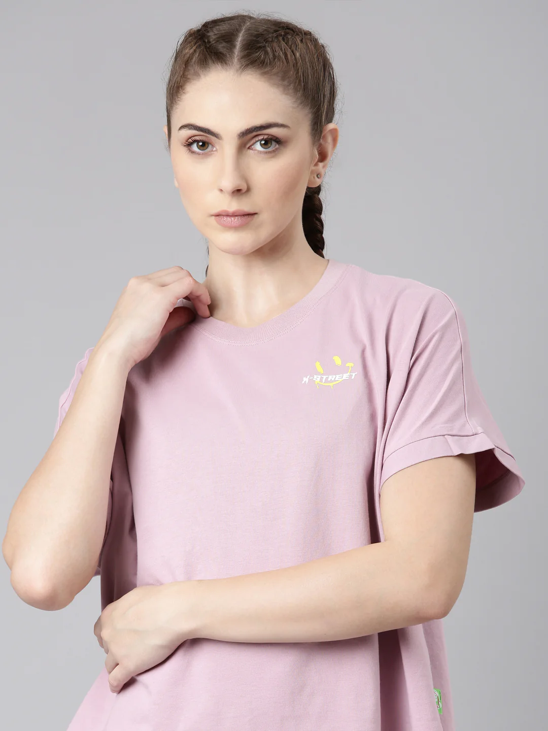 Relaxed Fit Short-Sleeve T-Shirt - Purple Pink - Image 6
