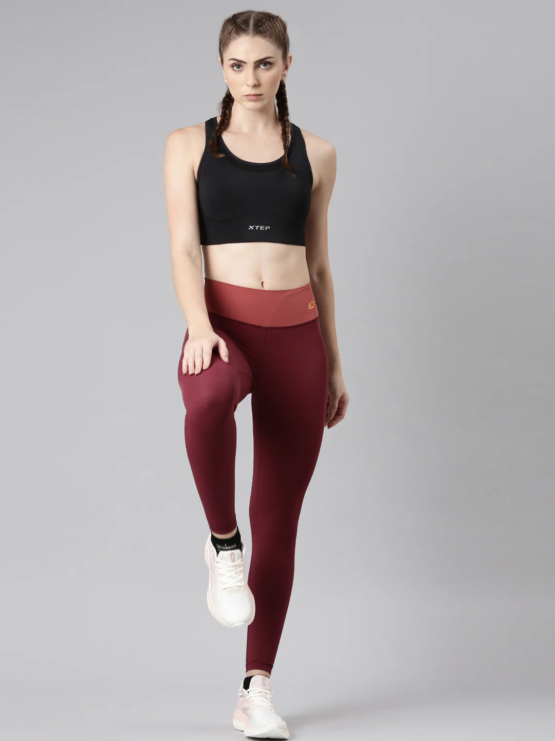 Athletic Training Leggings - Scarlet/Purple - Image 13