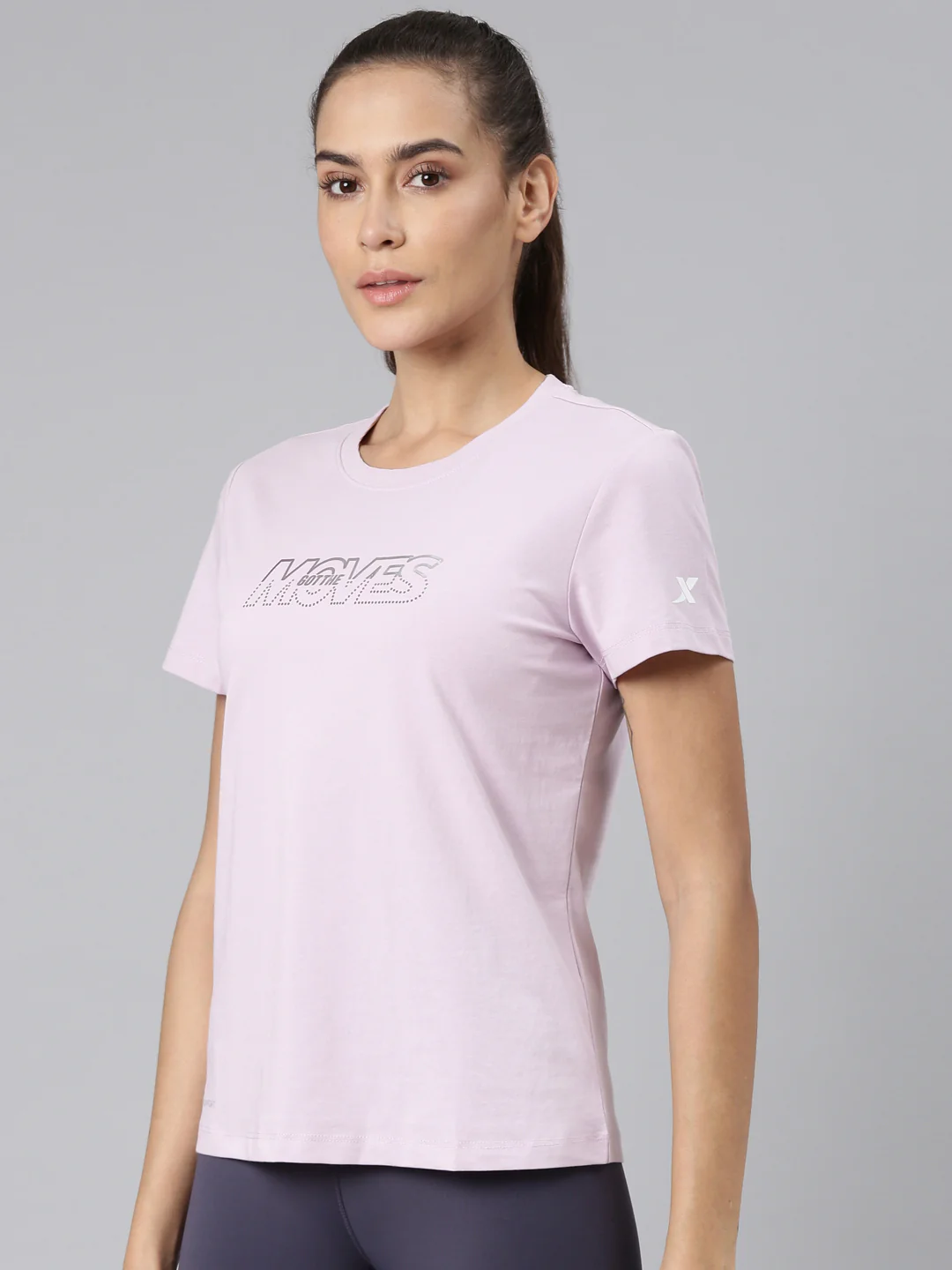 Comfort Short-Sleeve Training T-Shirt - Sky Blue/Purple - Image 3