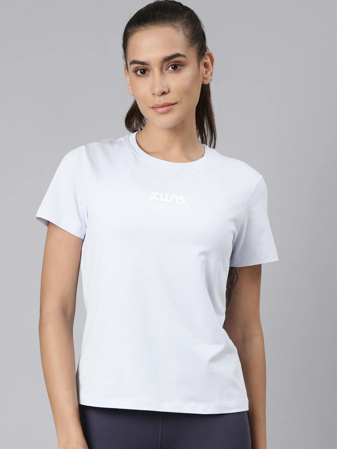 Comfort Short-Sleeve Training T-Shirt - Sky Blue/Purple - Image 8
