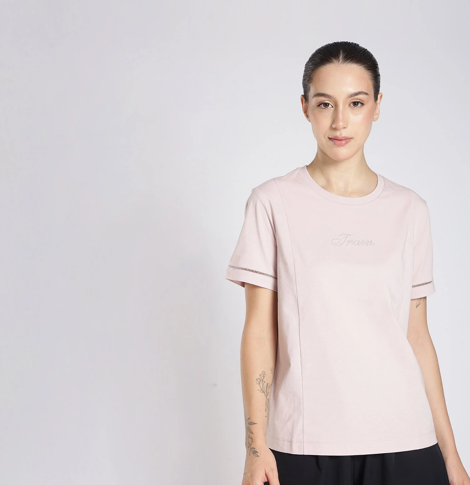 Xtep Women's Training T-Shirt – Sorona Cotton Blend, Antibacterial
